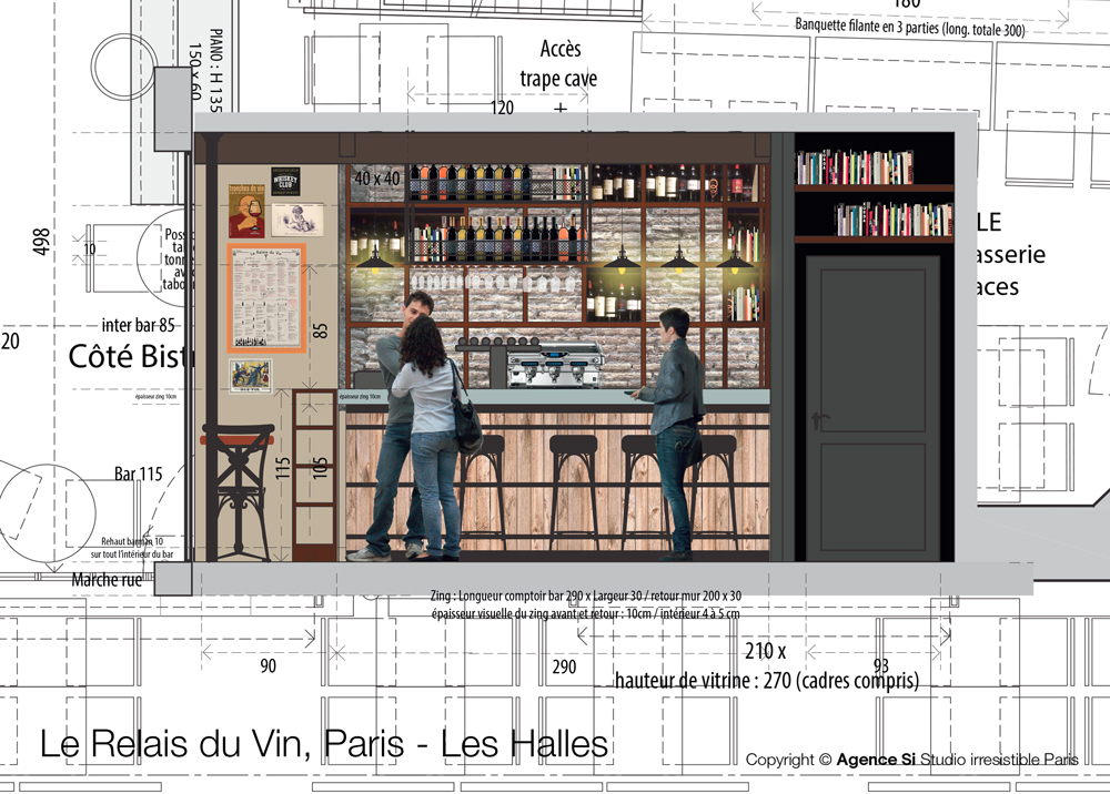 Le Relais Du Vin - Paris Les Halles _Studio-Irresistible_ illustration par Yu Zang Studio irresistible Agence Si
